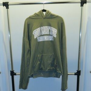 Olive Green YMU You Matter University hoodie